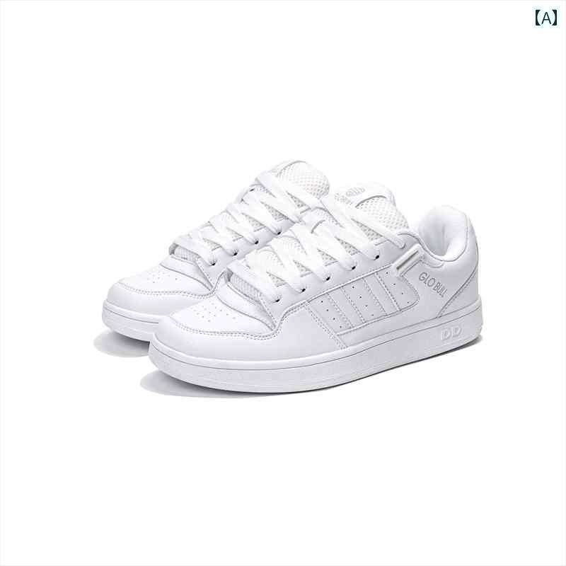 メンズ 白靴 スニーカー GLO BULL ホワイト シューズ ブレッド スポーツ カジュアル スケート ボード 男女兼用 2025 春