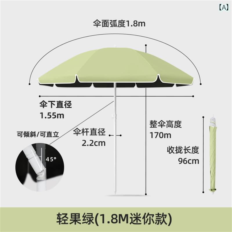 折り畳み式　傘 傾斜 可能 キャンプ用 日傘 屋台用 ポータブル アウトドア 大型 商業用 アップグレード..