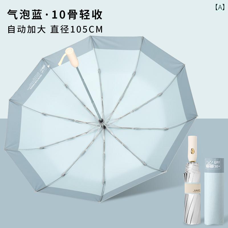 折り畳み式　傘 BPB全自動 日傘 二 重 目的 サンシェード 傘 日焼け防止と UV カット 女性用 手動 式 大型 折りたたみ 強化 耐 風