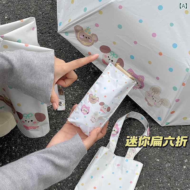 折り畳み式 傘 バラ 色の ドットの全自動 晴 雨 兼用 傘 女性用 日焼け防止 UV カット 黒 プラスチック製 日傘 折りたたみ 式 小型 サンシェード