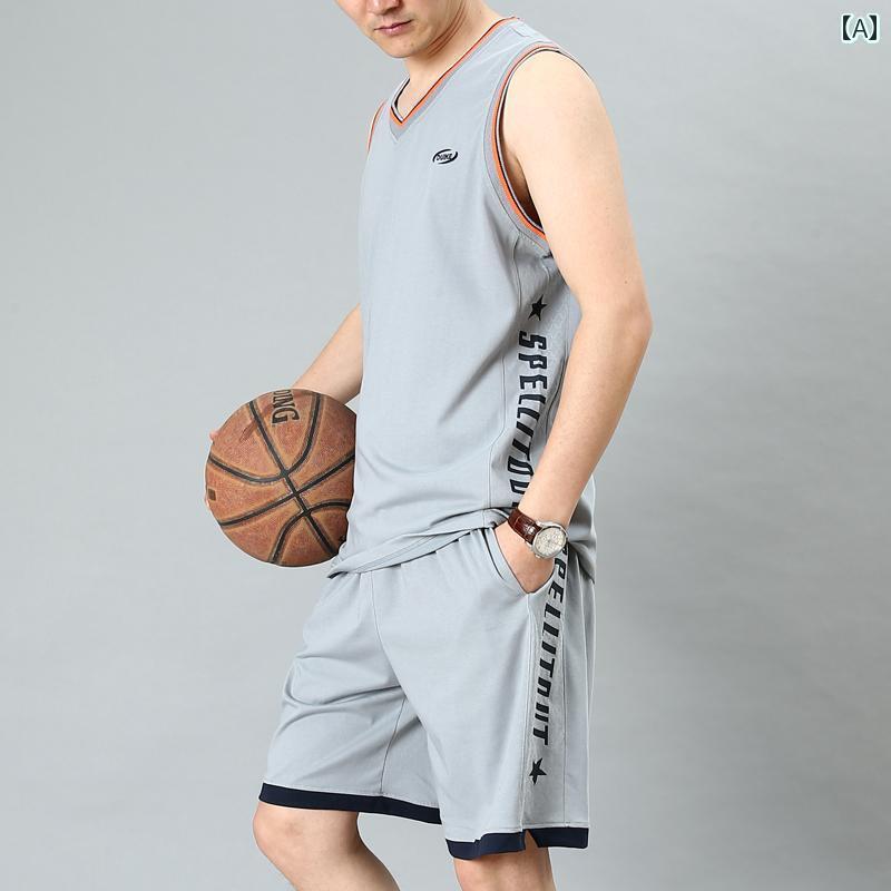 バスケットボール ウェア メンズ バスケットボール ユニフォーム 夏 ランニング フィットネス スポーツ..