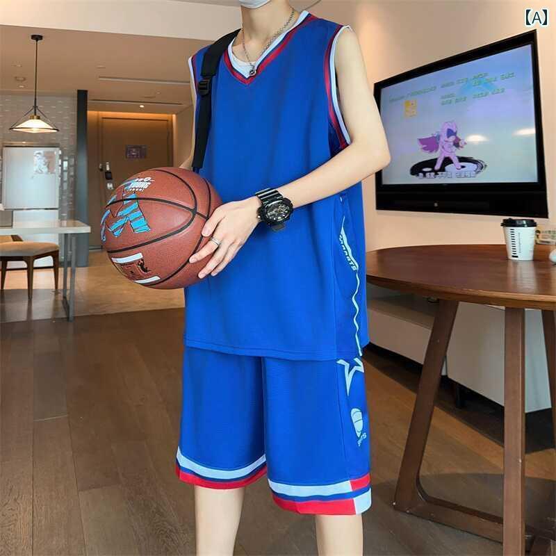 バスケットボール ウェア メンズ バスケットボール ユニフォーム スポーツ スーツ メンズカジュアル 学..