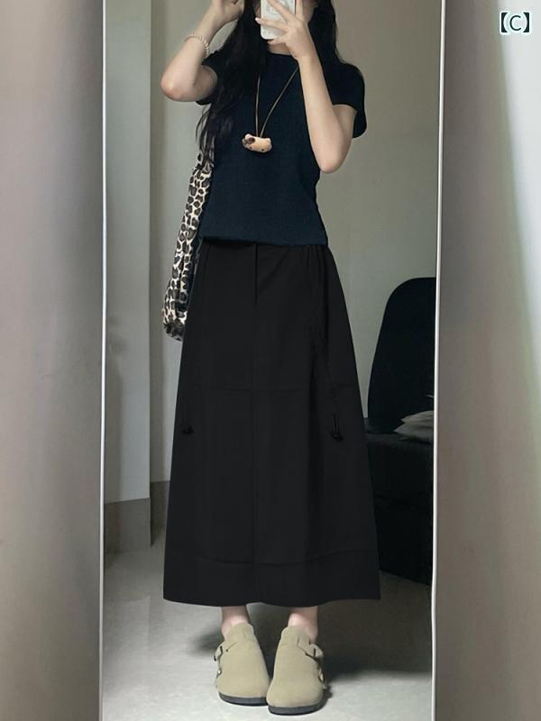 パンツドレス レディース チャイナ風 カジュアル クロップドパンツ スカート レディース 2025 夏 通気性 ハイウエスト クール 感 露出なし ワイド レッグ パンツ