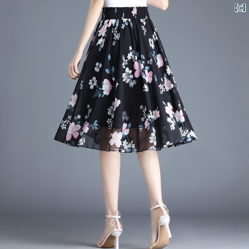 パンツドレス レディース レトロ 花柄 ハイウエスト aライン スカート レディース 2025夏 細身 スリム バックスリット ヒップ ロング