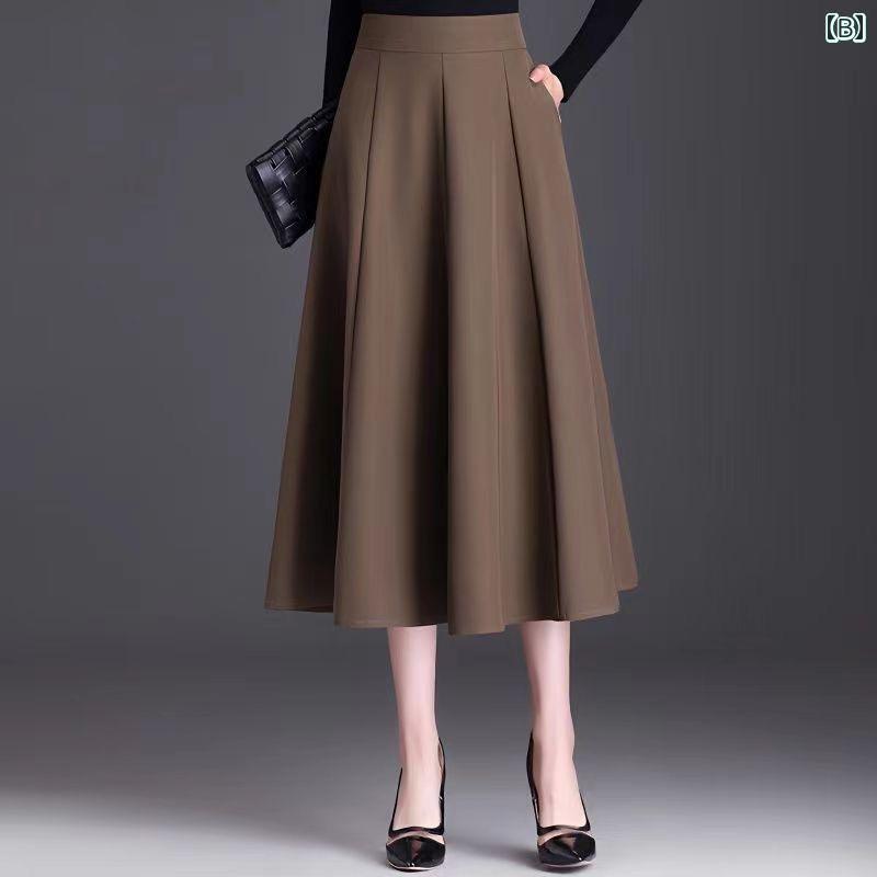 パンツドレス レディース ママ レディース スカート 薄手 夏 ミドル 丈 カジュアル ドレープ aライン ビッグ スイング スカートの