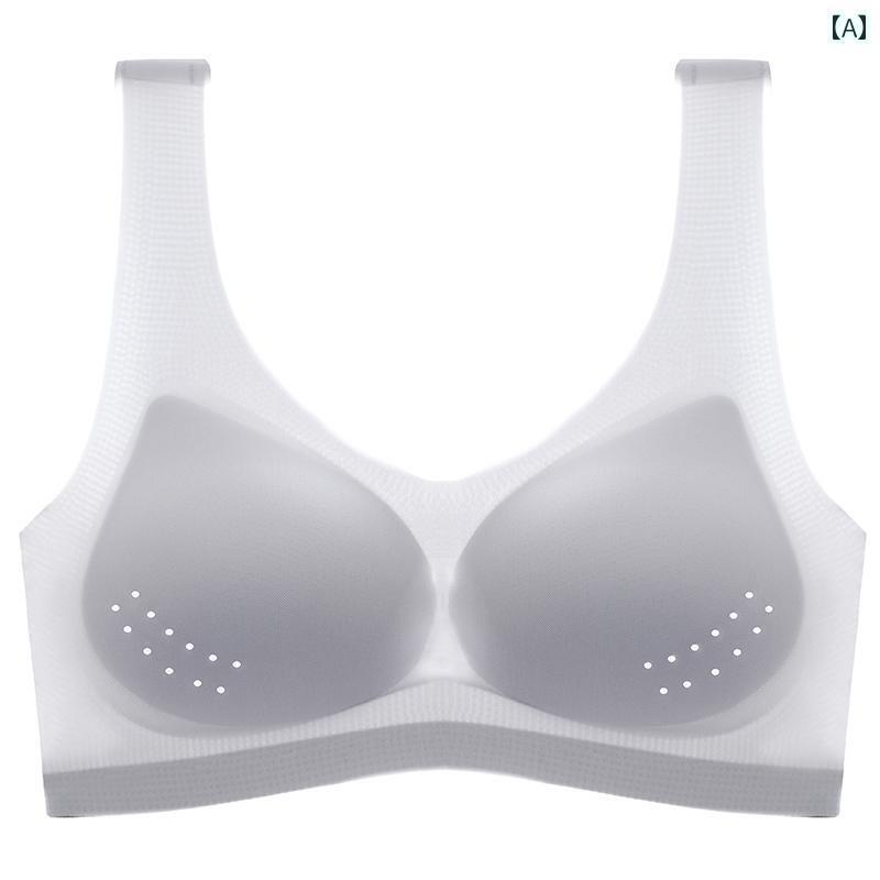 インナー 女性用 シームレス バック 下着 2025夏 薄型 冷感 ビッグ チェスト スモール ベスト ブラ