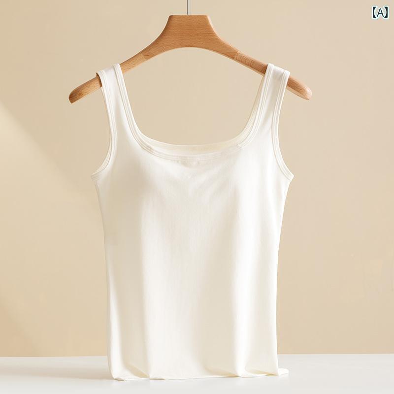 インナー Yu Zhaolinの キャミソール ベスト 女性用 胸 パッド 付き 綿の 底 2025年 冷感 春夏 モダール