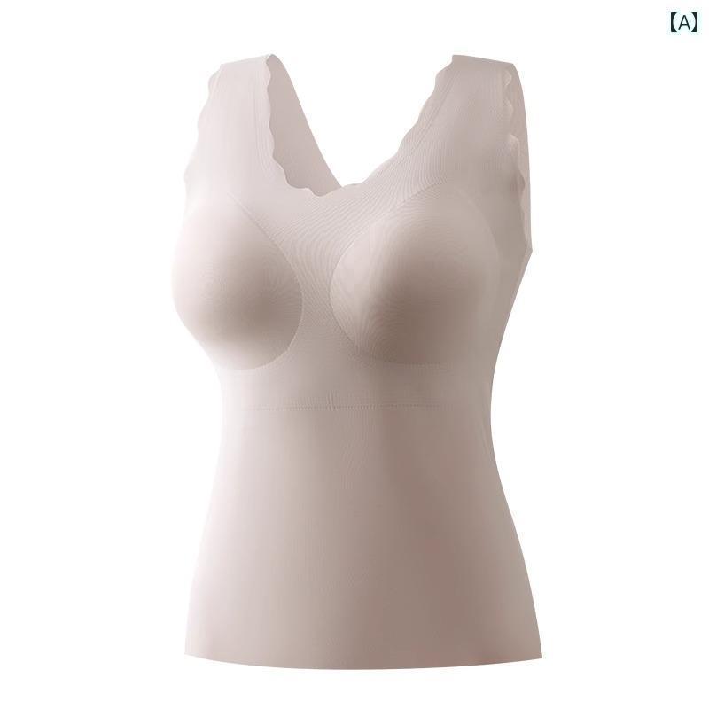 インナー の 方は ブラジャーを 着用 する 必要はありません 胸 パッド 一 体型 ベスト レディース 大きいサイズ 下着 母親 寝間着
