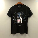 カッコイイ Tシャツ ななと アメリカ ラインストーンの 犬の 頭の ゆったりな 綿の ハーフ 半袖 Tシャツ メンズ レディースの カップル はな の 夏服を...