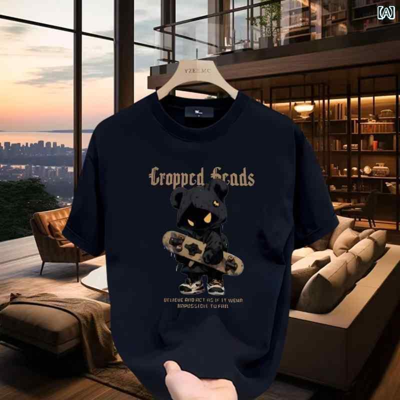 メンズ おしゃれ スウェット セット な メンズ 服 2025 夏 ラウンドネック コットン Tシャツ 半袖 大き..