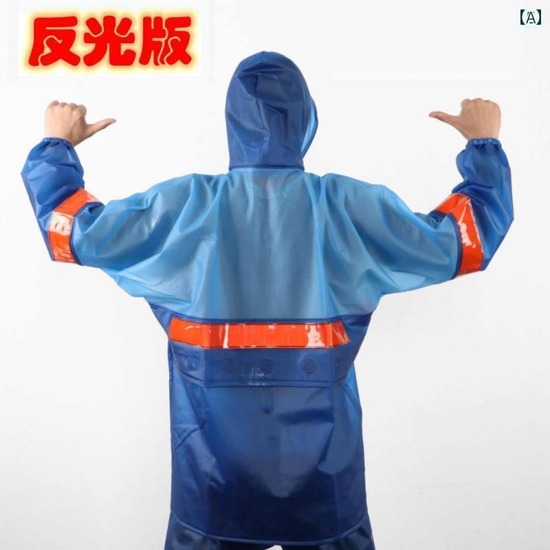 メンズ レインコート フィッシャーマン の レインコート レインパンツ スプリット スーツ テイクアウト サイクリング 反射 大人用 PVC 全身 防 雨 男女...