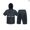 メンズ レインコート 防水 レインパンツ スプリット スーツ トップ 半袖 ショート パンツ サイクリング 男女兼用 軽量 防 雨 レインコート レインプルーフ