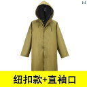 メンズ レインコート 3520の 屋外 労働 保護 キャンバス レインコート ワンピース 厚手 防 雨 耐摩耗 ロング スプリット スーツ 大人用