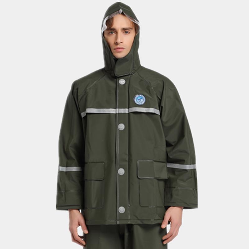 メンズ レインコート Xiaoyanzi 0147 スプリット ラバー メンズ 電動 バイク 厚手 全身 防水 オックスフォード 布 レインコート レインパンツ...