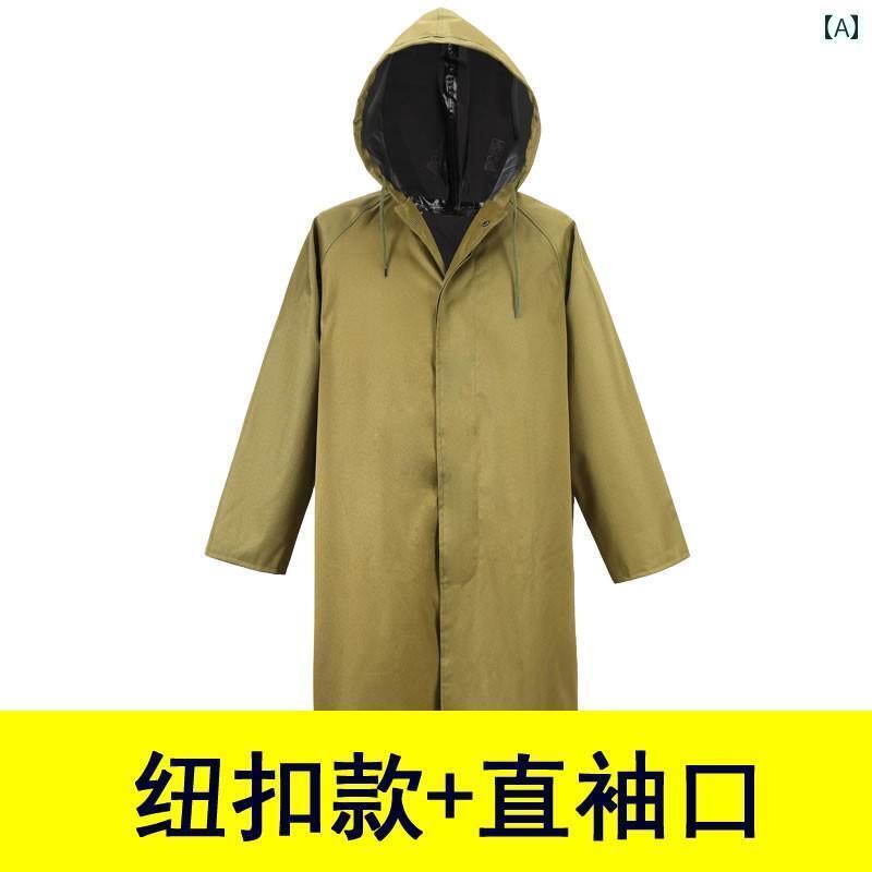 メンズ レインコート レインコート 労働 保護 建設 現場 防水 ロング 男女兼用 防 雨 大人 屋外 厚手 大型 夏 キャンバス オックスフォード 布