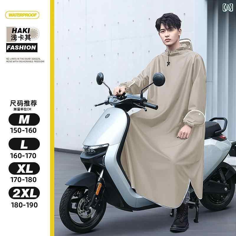 メンズ レインコート レインコート 電気 自動車 バッテリー オートバイ ロング 全身 暴風 雨 ポンチョ メンズ 大人 アウターウェア サイクリング 女性