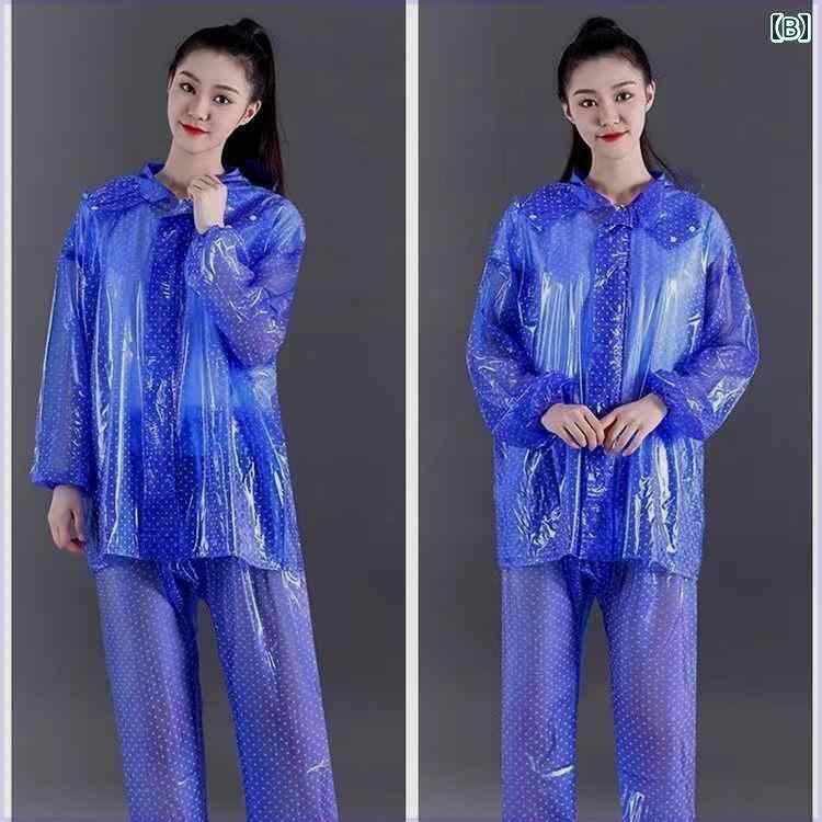 かっぱ 男性用 レインコート 作業着 レインパンツ スーツ 全身 大人 アウターウェアな 男女兼用 スプリット 厚手 防 雨