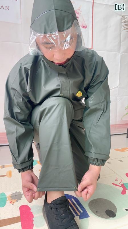 かっぱ 男性用 Longba * Jaguar 厚手 二 重層 男女兼用 両面 レインコート スプリット 防 光 レインパンツ スーツ ワンピース