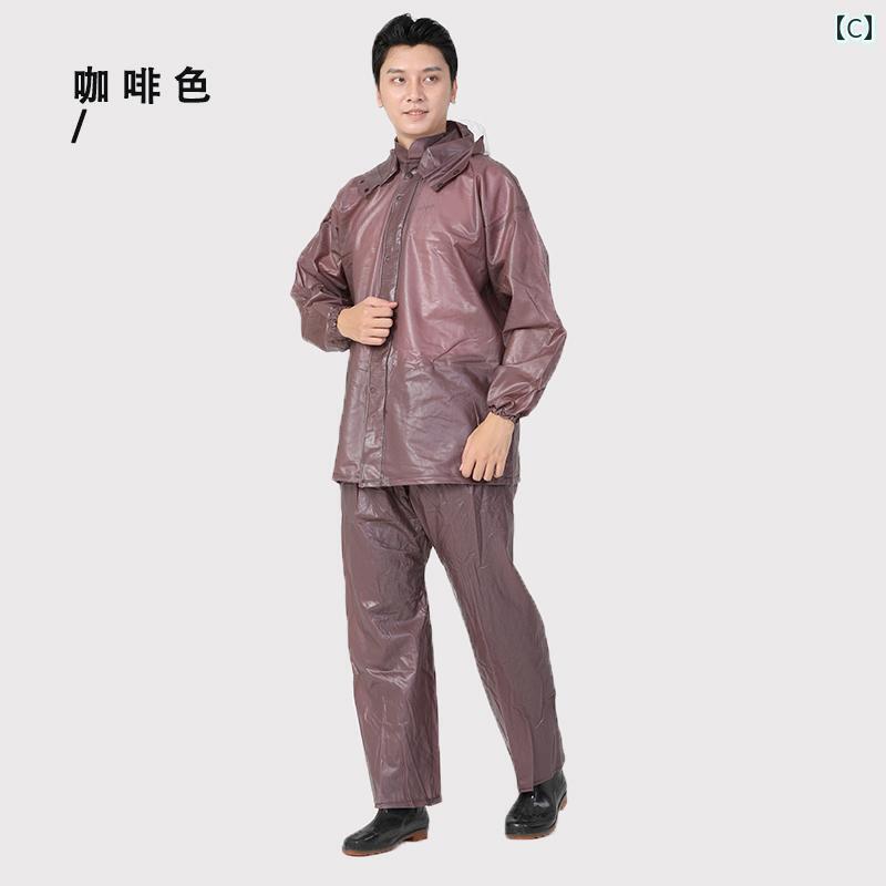 かっぱ 男性用 Dayu の レインコートと レインパンツは フル ゴム製の スプリット レインストーム テイクアウト ライダー 専用 電動 バイクライディング レーンコートです。