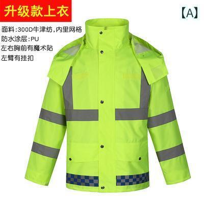 かっぱ 男性用 交通 安全 サイクリング 反射 レインコート 二 重層 厚手 メンズ スプリット 大人用 レインパンツ スーツ アウトドア 防水 服