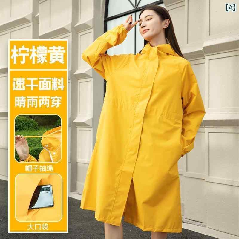 かっぱ 男性用 WEIMAIOR ゴルフ レインコート ウィンドブレーカー 全身 大人 ファッション ロング 通気性 アウトドア ハイキング 電気 自動車用