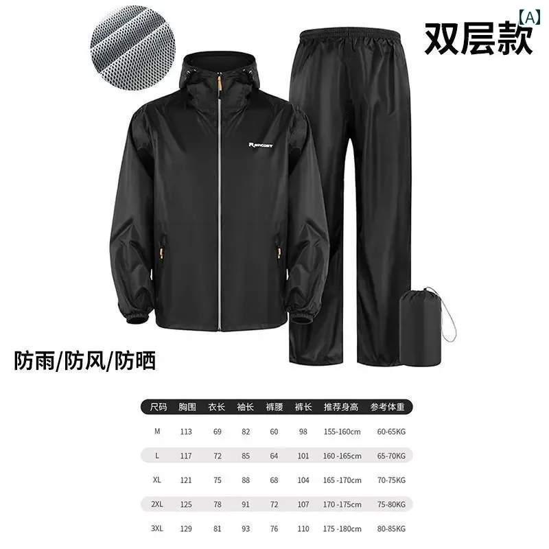 かっぱ 男性用 ドイツ製 クラフト レインコート ロング 防水 アウトドア 登山 サイクリング 通気性 スプリット 軽量 ウィンドブレーカー