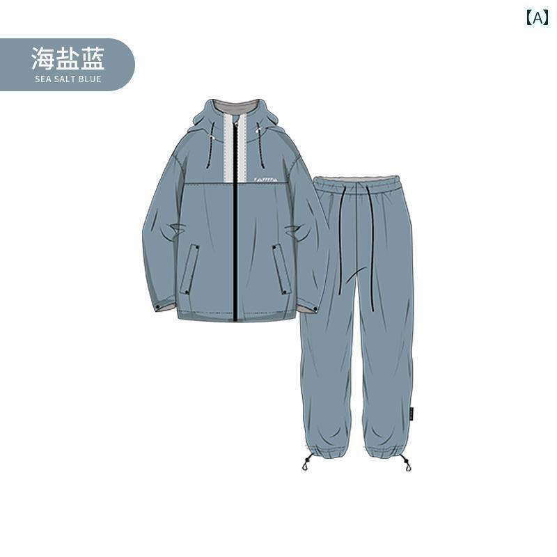 かっぱ 男性用 Qinfeiman 全身 防水 レインコート 耐水 ライディングスーツ バイク テイクアウト ライダー レインパンツ スーツ