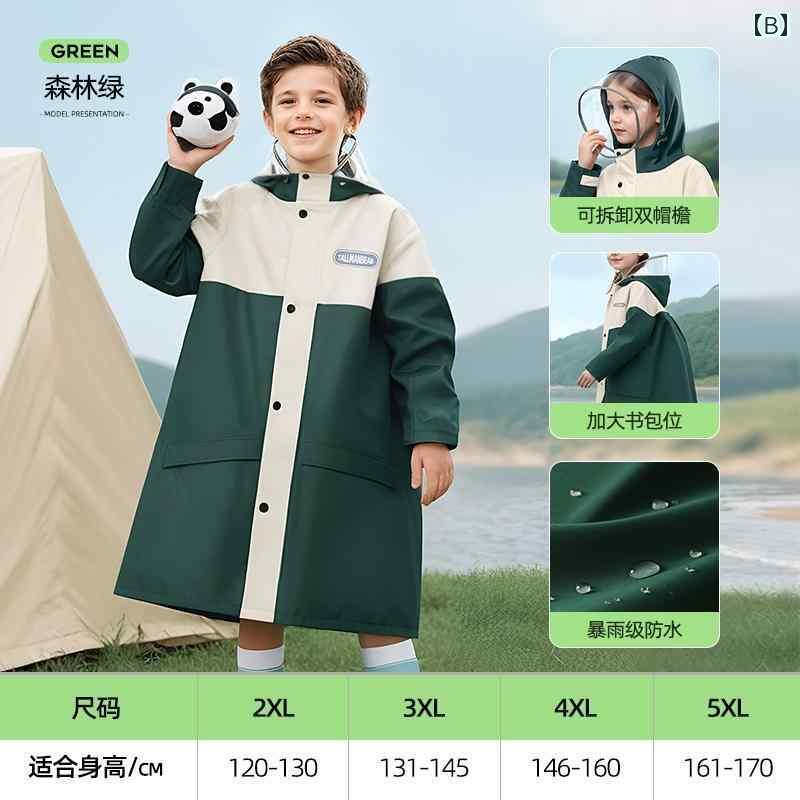 かっぱ 男性用 女の子用 子供用 レインコート 小学生 学校 専用 中 大型 児童用 2025年新 全身 防 雨 男の子用