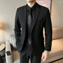 リクルート ビジネス メンズ スーツ メンズジャケット スリム ブラック カジュアル ビジネス フォーマルウェア プロ 韓国大 きめ サイズ 花婿の 付添 人 シングル ピース|詳細画像