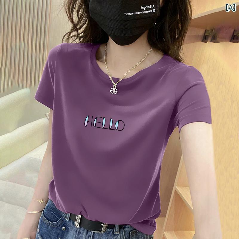 涼しい トップス レディース 韓国 速乾 Tシャツ レディース 半袖 夏 2024年 カジュアル 万能 スリミング 薄手 レイヤリング トップス