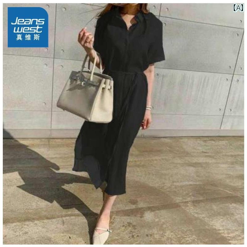 かわいい シャツワンピース レディース LE Jeanswest 2025 夏の新 シャツ レディーストップス カジュアル レディース ドレス