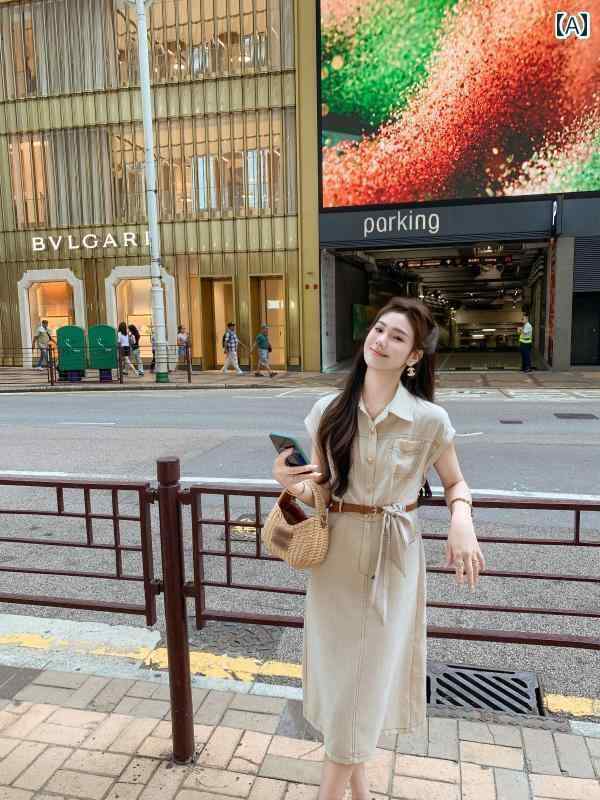 かわいい シャツワンピース レディース 魚 うさぎの うさぎ オールド マネー リネン シリーズ｜ リラッ..