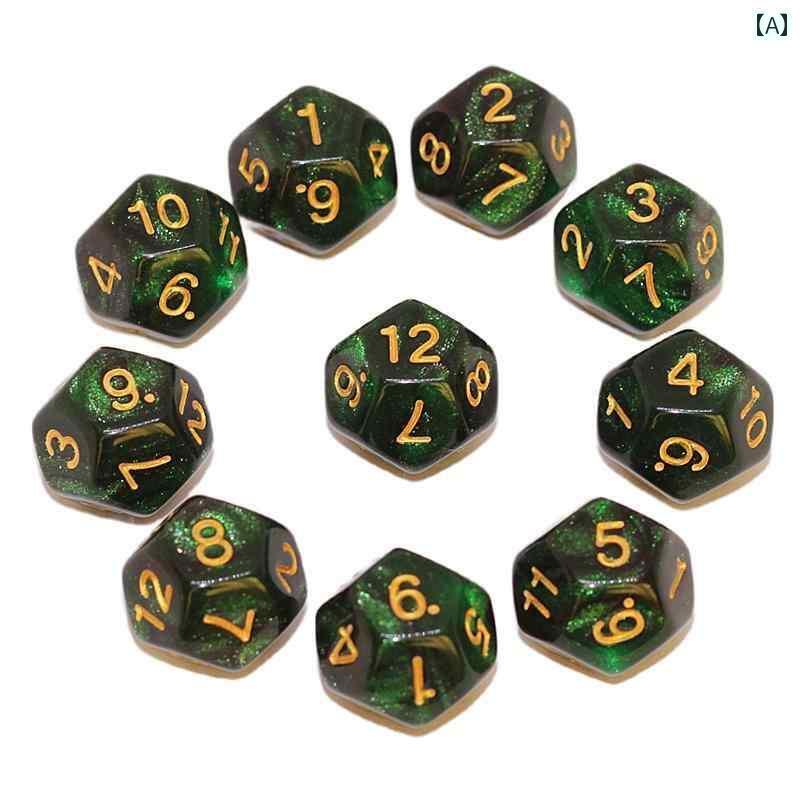 サイコロキューブ おもちゃ 星空 12 面 デジタル サイコロ 幼児 教育 教材 ふるい テーブル ゲーム おもちゃ アクセサリー