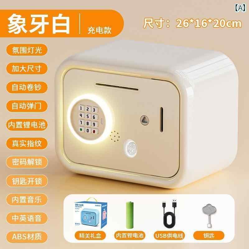 貯金箱 指紋 貯金 箱 2025 子供 女の子 パスワード ロック 金庫 メンズ み入る ことが できますが 出る ことは できません大容量に アクセス できま...