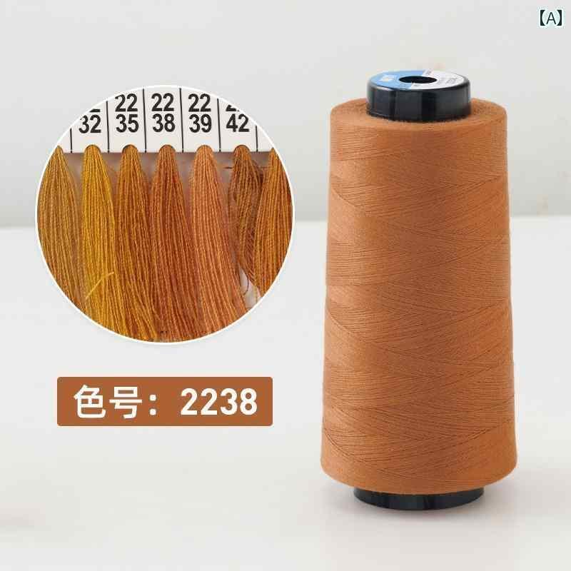毛糸 家庭用 コーヒー 402 Liuqing の 糸 高速 ポリエステル 衣類 刺繍 花 キルティング オーバー ロッ..