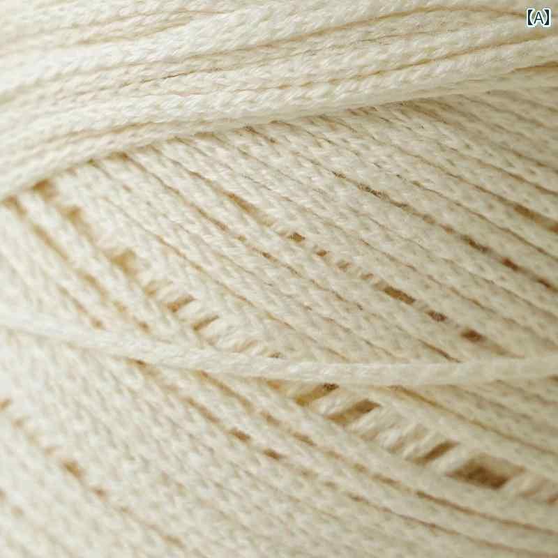 毛糸 家庭用 Huamanni 15 mm 丸 綿糸 100 % 綿 編み 糸 かぎ 針 バッグ用