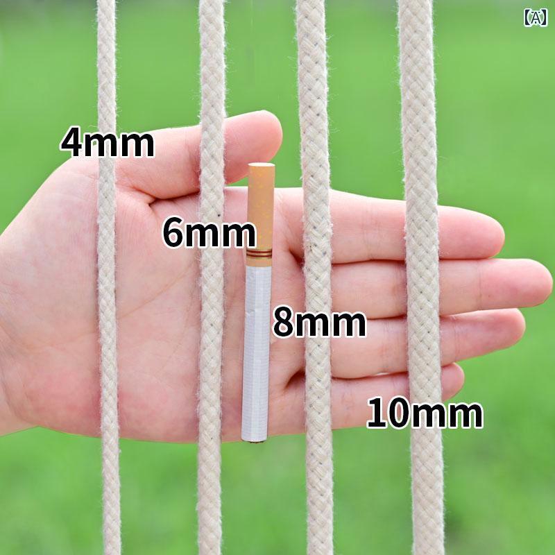 毛糸 家庭用 高価な コア スパン コットンロープ DIY 編み ロープ 結束 物干し 旗 竿