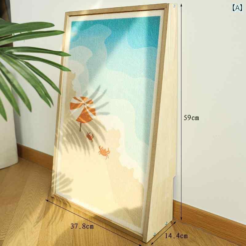 猫用 爪とぎ 猫の 爪 とぎ ボード 垂直 壁掛け 式 耐摩耗 欠けにくい 木製 三角形 猫 パッド 交換 可能..