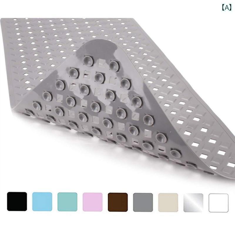 バスマット 浴室用 バスタブ 滑り止め マット シャワー ルーム 吸盤 付き 拡張 バス フロア 透明 PVC ..