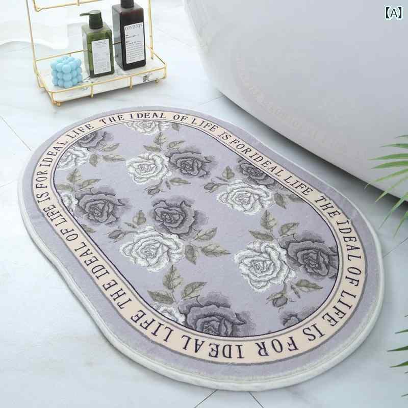 バスマット 浴室用 北欧 レトロ プリント カー ペット フェイク 寝室 ベッド サイド ブランケット バス..