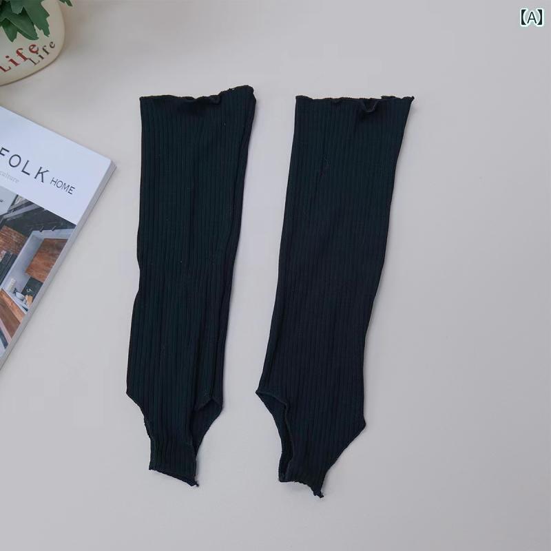 フットカバー レディース 夏用 綿 薄手 ステップ 足 ふくらはぎ ソックス 日焼け防止 つま先 露出 サン..