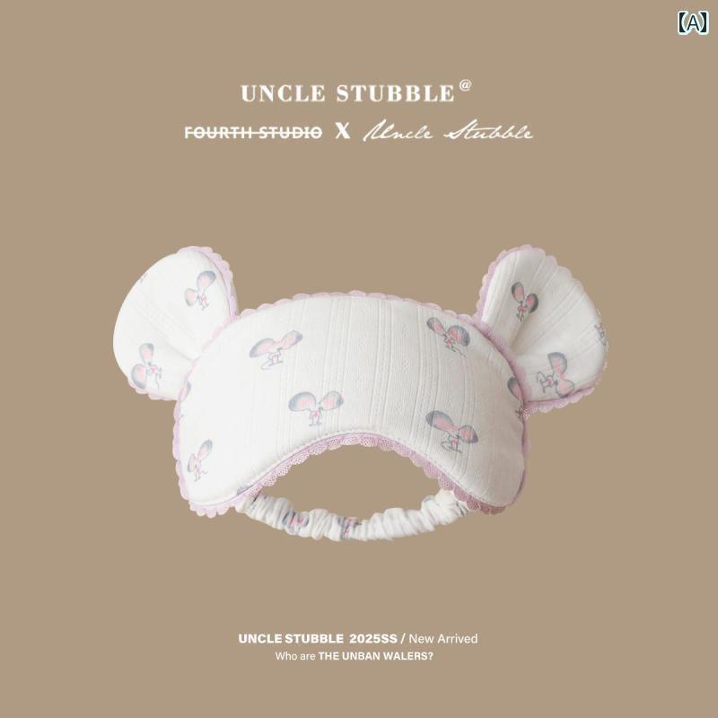 カチューシャ かわいい レディース 女の子向け 風 ウサギ 耳 アイマスク。 甘くて キュートな 柄の ヘ..