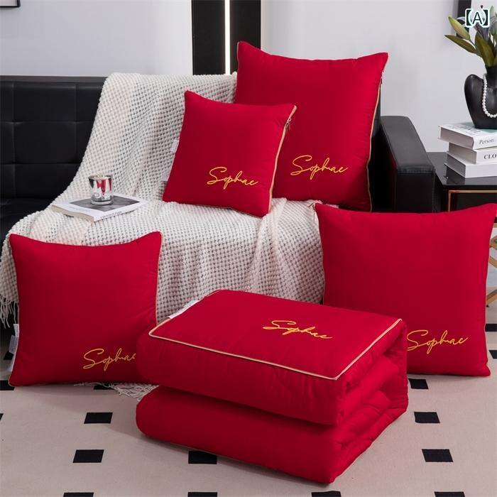 枕 クッション ファッション シンプル コットン 枕 キルト 二 重 目的 クッション オフィス ソファ 昼..