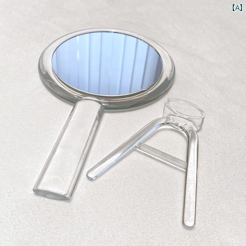 手鏡 コンパクト 美容 室 専用の 高級 手持ち 両面 ミラー アクリル製 イン スタイル高 価値 化粧 鏡