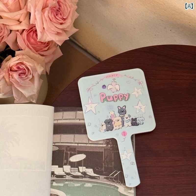 手鏡 コンパクト 小型 ミラー 手持ち 化粧 鏡 ポータブル 女性用 かわいい 学生 寮高 解像度 折りたたみ