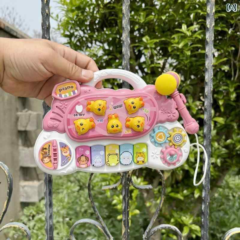 ピアノ おもちゃ 幼児向け 音楽 電子 キー ボード モグラ 叩き ピアノ 幼児 教育 玩具 12ヶ月 1歳 3