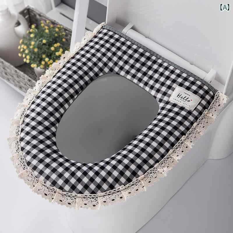 トイレマットカバー トイレ シート ウォッシャー リング ユニバーサル オール シーズン 対応 家庭用 防..