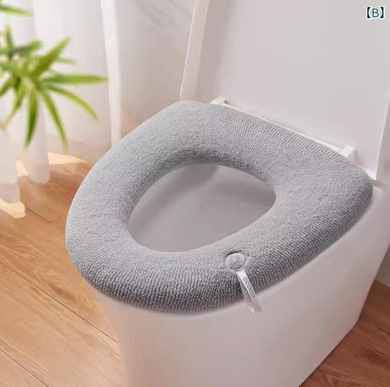 トイレマットカバー 厚手 トイレ シート クッション セット 冬用 家庭用 ステッカー 秋冬 スタイル オ..