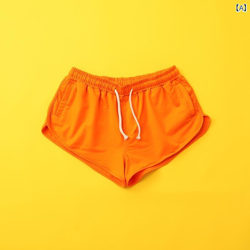 マラソン ウェア フィットネス メンズ ストレッチコットン スポーツ ショーツ 短 距離 マラソン長 ランニング用 2点 式 フィットネス用の 魅惑的 サイドスリット 3点 パンツ