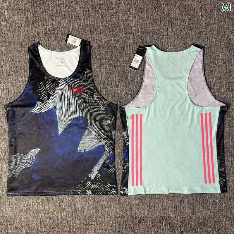 マラソン ウェア フィットネス 陸上 競技 トレーニング ベスト 速乾 スポーツ 学生 ランニング スーツ ..